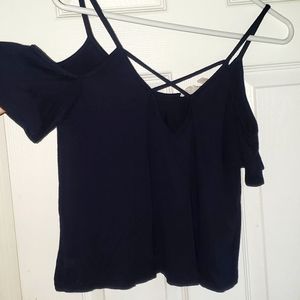 Dark blue crop top